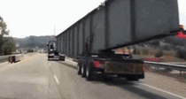 OVERSIZE LOAD AHEAD -- STAY BACK