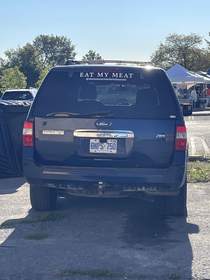 Owner of my local butcher shop - this is on his car