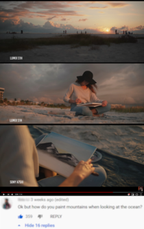 Painting at the beach