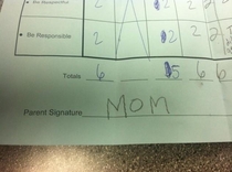 Parent signature SEEMS LEGIT