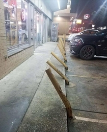 Parking at a liquor store