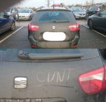 Parking in two spaces outside a supermarket just before Christmas Good plan