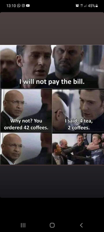 Pay for the coffee