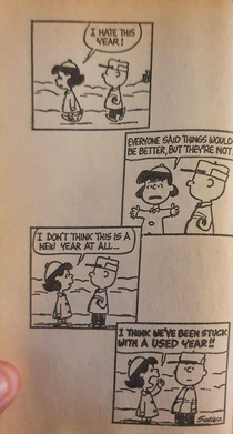 Peanuts written in  Feels fresh to me