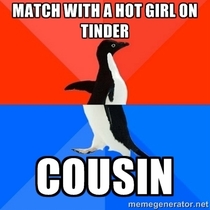 Penguin on tinder