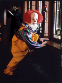 Pennywise looks scared in this photo so I had to add something to it
