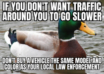 People slow down around potential cops