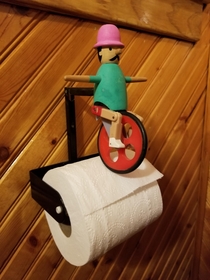 Pepe has been faithfully riding the roll at my parents house for over  years