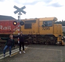 Photo bombed by moving train
