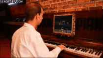 Piano used as a game controller