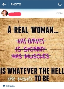 Pic #1 - A real woman is not a hypocrite