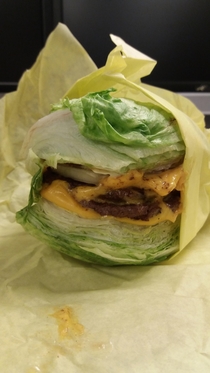 Pic #1 - Asked for a lettuce wrap they used a whole head of lettuce and cut it into a bun shape