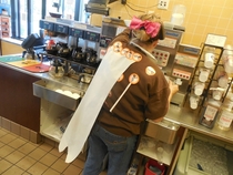 Pic #1 - At my Dunkin Donuts we liked to play games one older employee was completely unaware