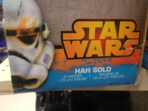 Pic #1 - Every one of these Han Solo figures in the store is like this