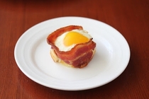 Pic #1 - First attempt at Bacon wrapped eggs went better than expected