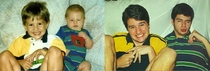 Pic #1 - For my dads th birthday my siblings and I recreated a few old family photos Enjoy
