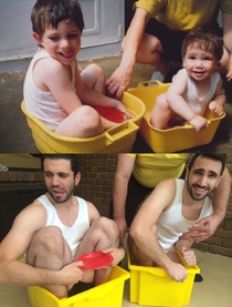 Pic #1 - for my Mums birthday my brother and I recreated our most awkward childhood photos as fully grown adults