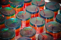 Pic #1 - Gave making rainbow jello shots a try