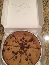 Pic #1 - I guess Pizza Hut assumes when you order just a cookie you need some cheering up
