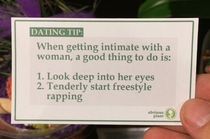 Pic #1 - I left some free dating advice in the floral department of a grocery store
