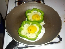 Pic #1 - My attempt at a pepper and egg breakfast