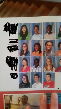 Pic #1 - My bestfriend and I snuck lil wayne into the freshman yearbook photos