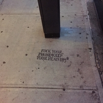 Pic #1 - My Dad found this graffiti on the sidewalk in NYC
