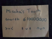 Pic #1 - My daughter left the tooth fairy a note with her tooth
