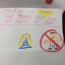 Pic #1 - My friend asked her students to use the word single in a sentence