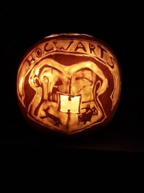 Pic #1 - So I tried making a Hogwarts Pumpkin 