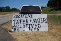 Pic #1 - This guy runs a roadside produce stand near me in Texas His signs have to be seen to be believed
