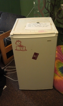 Pic #2 - A friend of mine moved out of our dorm today He left behind some free things which he helpfully labelled