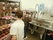 Pic #2 - At my Dunkin Donuts we liked to play games one older employee was completely unaware