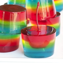 Pic #2 - Gave making rainbow jello shots a try
