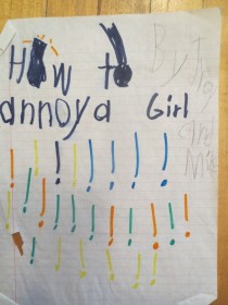 Pic #2 - How To Annoy A Girl- A short story my brother and I wrote when we were kids