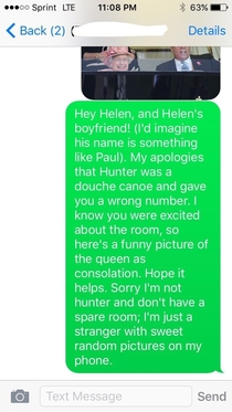 Pic #2 - Hunter message Helen back Shes interested in the room