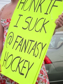 Pic #2 - My buddy lost in the fantasy hockey pool this year His punishment did not disappoint