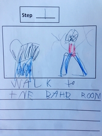 Pic #2 - My kid made a How to Poop instructional booklet in kindergarten today
