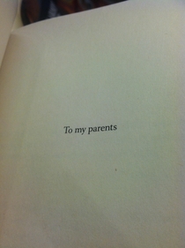 Pic #2 - The dedication in this book
