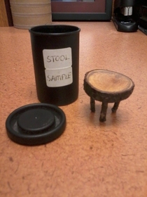 Pic #3 - A patient brought in this stool sample today for me