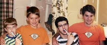 Pic #3 - For my dads th birthday my siblings and I recreated a few old family photos Enjoy