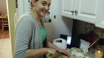 Pic #3 - German chocolate birthday cake-- baking process included