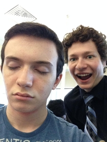 Pic #3 - I like taking selfies with classmates who fall asleep in class