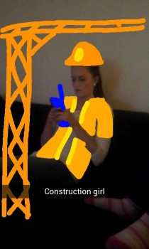 Pic #3 - I use snapchat mostly just to secretly take pics of my girlfriend doing things and then I draw her into all kinds of settings and send to our friends These are some of the snaps so far