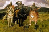 Pic #3 - Russian Artist Inserts Her Fat Cat Into Iconic Painting
