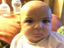 Pic #3 - Used a make up app on my  week old son