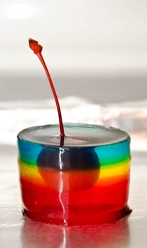 Pic #4 - Gave making rainbow jello shots a try