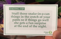 Pic #4 - I left some free dating advice in the floral department of a grocery store