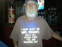 Pic #4 - Old people wearing funny shirts