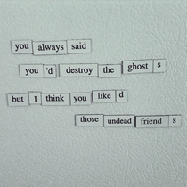 Pic #4 - You guys seemed to like my Depressing Fridge Poems here are some more
